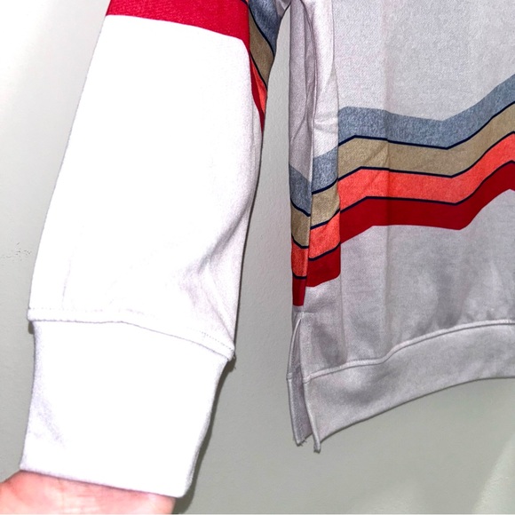 Oversized Chevron print long sleeve Sweatshirt - Picture 3 of 4